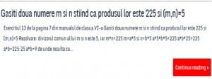 gasiti numerele m si n