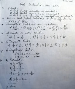 subiecte test matematica