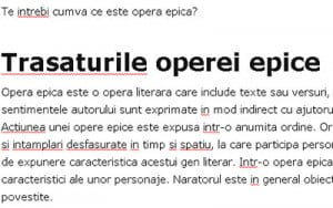 opera epica exemple