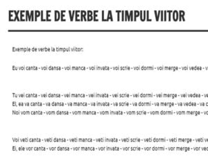 Exemple de verbe