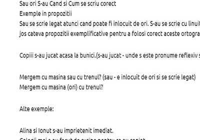 scrie corect Sau ori S-au