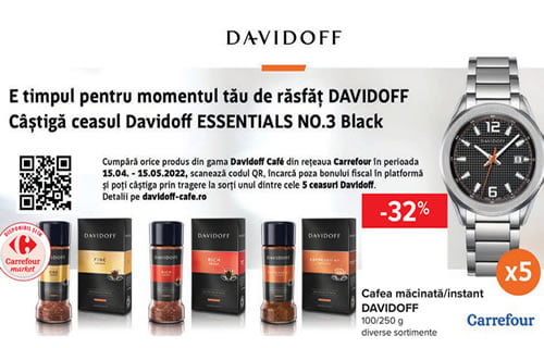 Promotie cafea Davidoff
