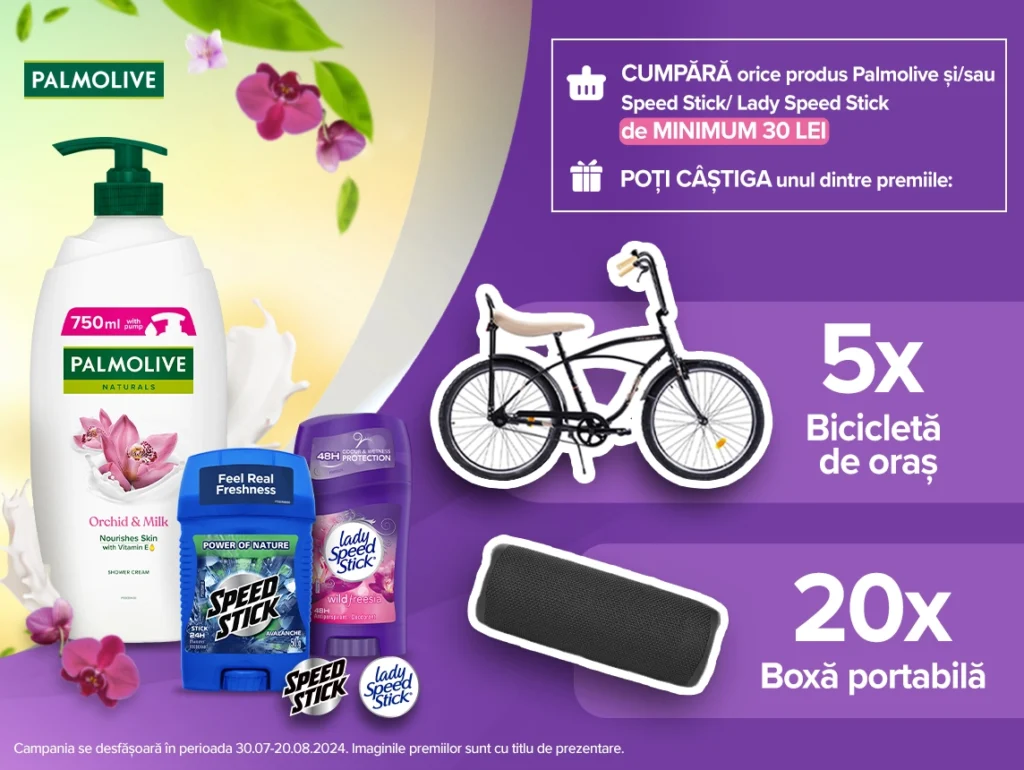 campanie Palmolive Speed Stick Biciclete Boxe Portabile anul 2024